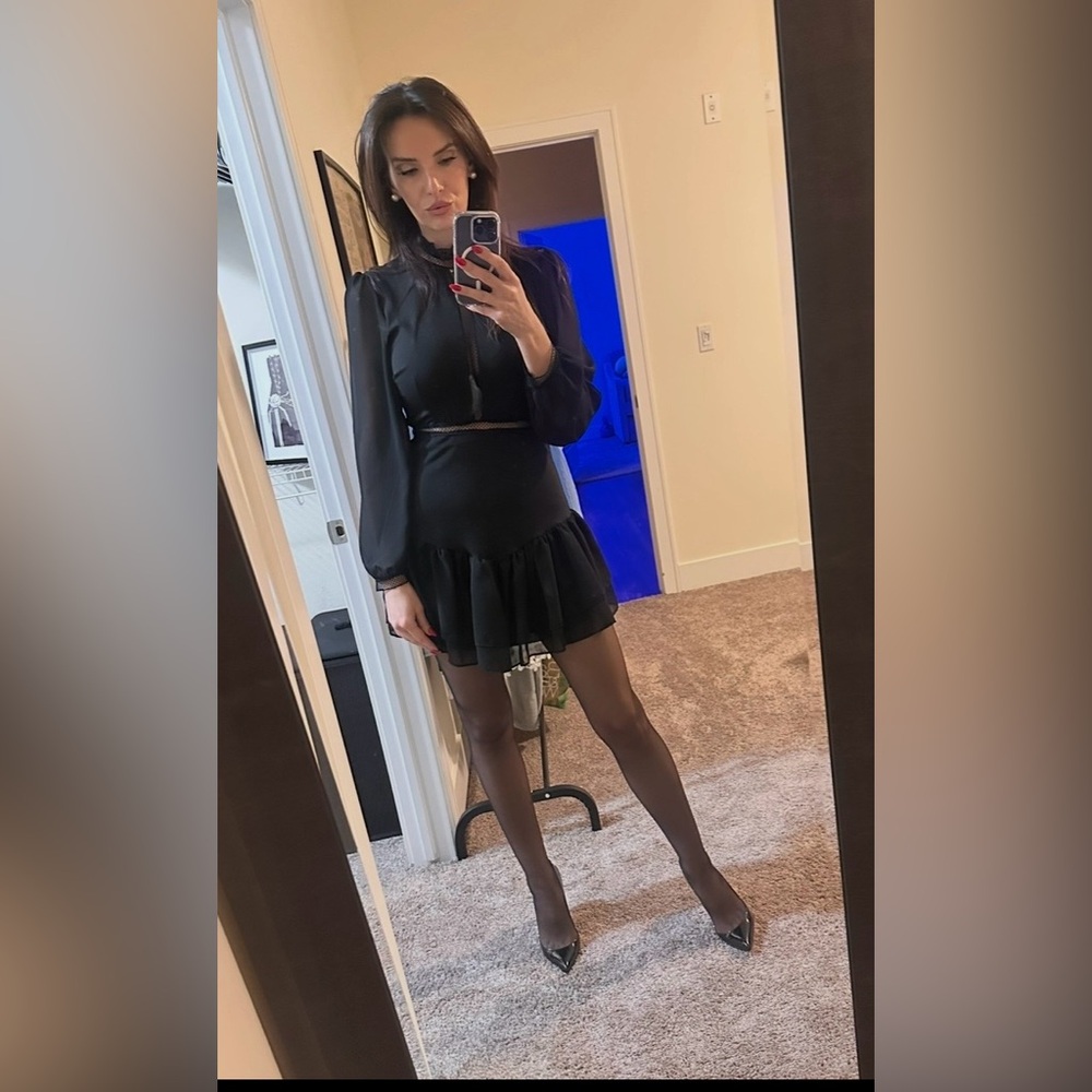 ethika Black Lace-Trim Slip Dress